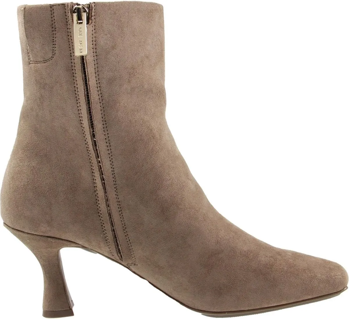 Anne Klein Womens Pablo Faux Leather Heeled Booties