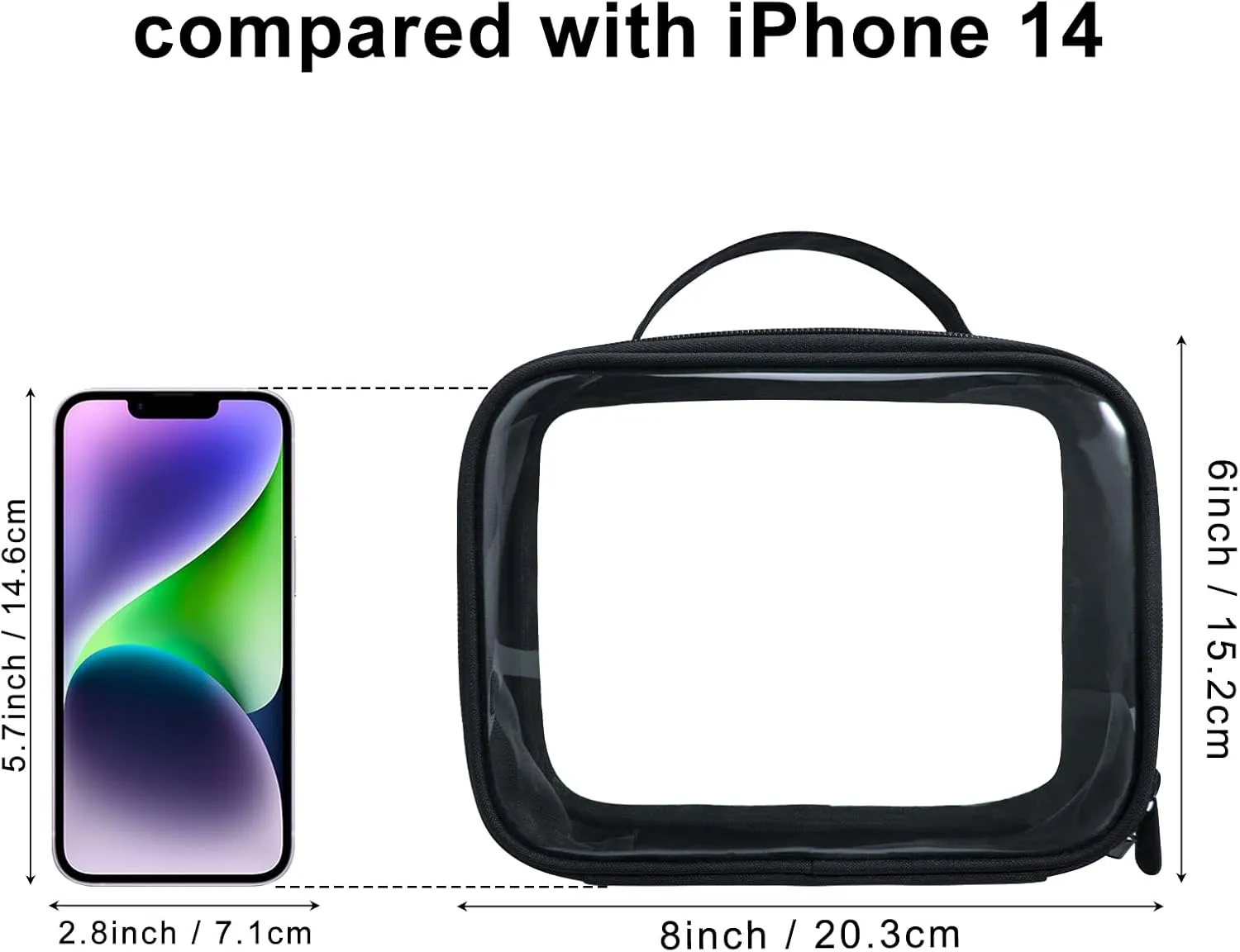 ANRUI TSA Approved Toiletry Bag,Clear Travel Bag