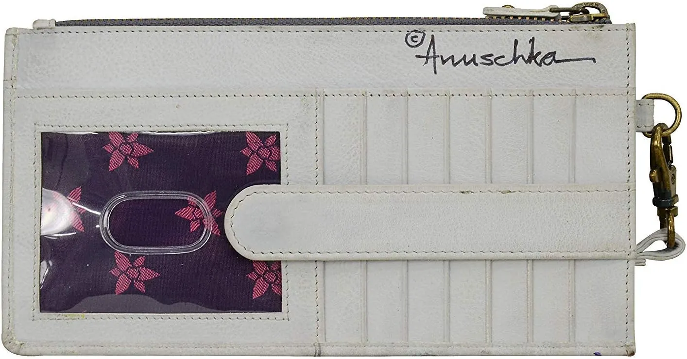 Anuschka Women’s Original Hand-Painted Leather RFID Blocking Organizer Wristlet