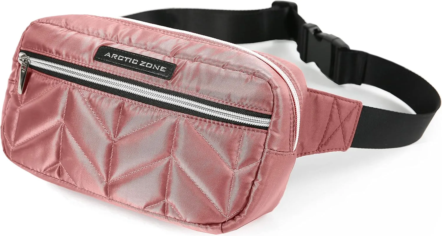 Arctic Zone Quilted Crossbody Insulated Lunch Pack - Rose Tan