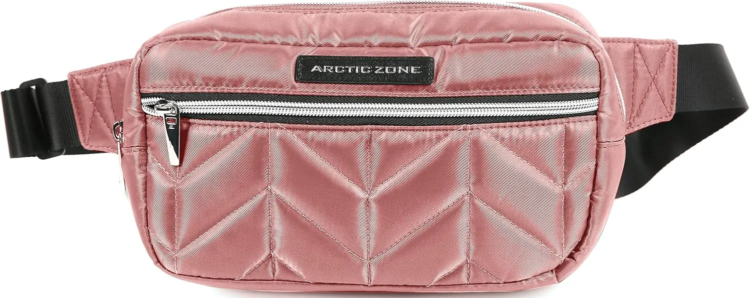 Arctic Zone Quilted Crossbody Insulated Lunch Pack - Rose Tan