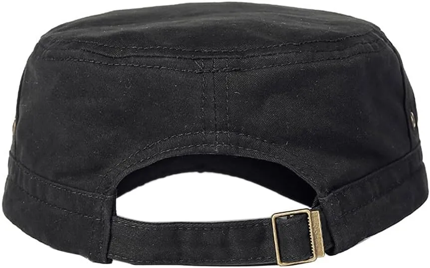 Army Cap Flat Top Adjustable Fisher Hat Military Caps Army Baseball Caps Cadet Army Cap for Men Women