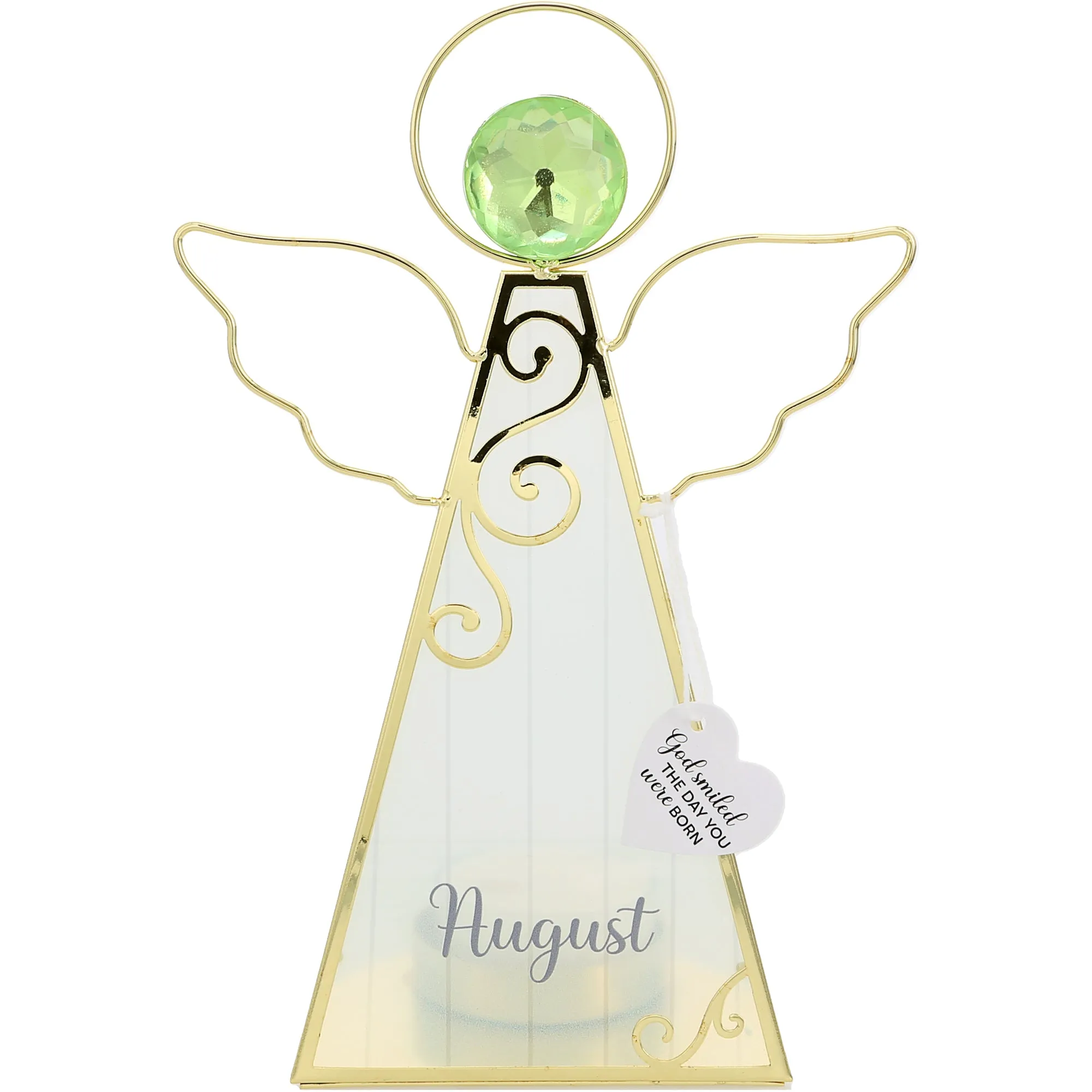 August 6.5" Monthly Angel Tea Light Holder