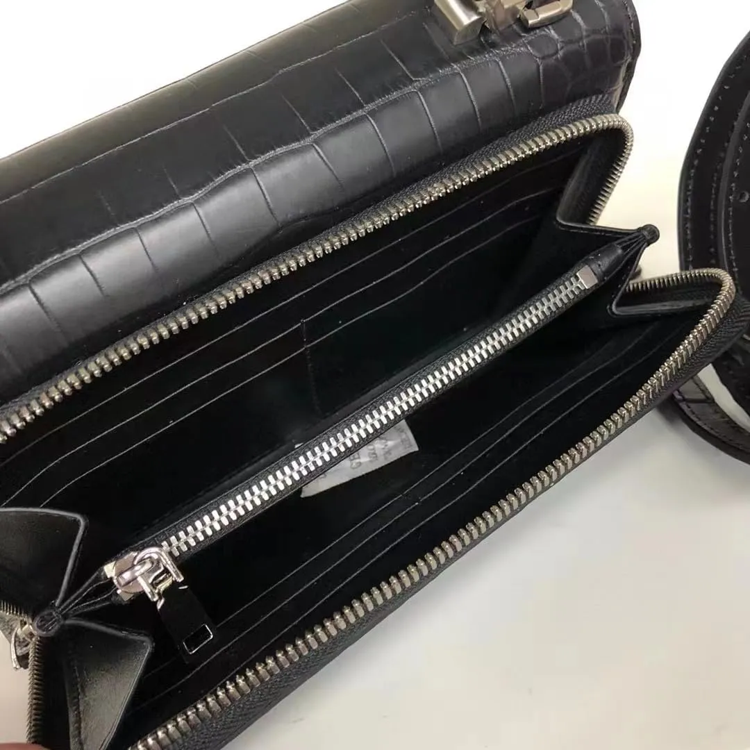 Authentic Real Crocodile Belly Skin Women Small Purse Female Mini Handbag Genuine Alligator Leather Lady Cross Shoulder Bag