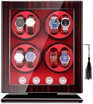Automatic Watch Winder 8 Watch Winder Box 5 Rotation Mode Wood Shell Piano Paint Exterior Quiet Motor Watch Winder Watch Box Best Gift
