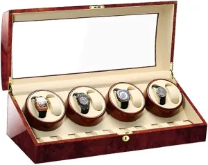 Automatic Watch Winder Box for 8 Watches   9 Storage Wood Shell Piano Paint Exterior for Man Women Watches Large Capacity Accessories