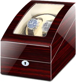 Automatic Wood Watch Winder Display Box 2 3 Storages With Blue Led Light Fit Women Men Watches 5 Rotation Modes,Red White