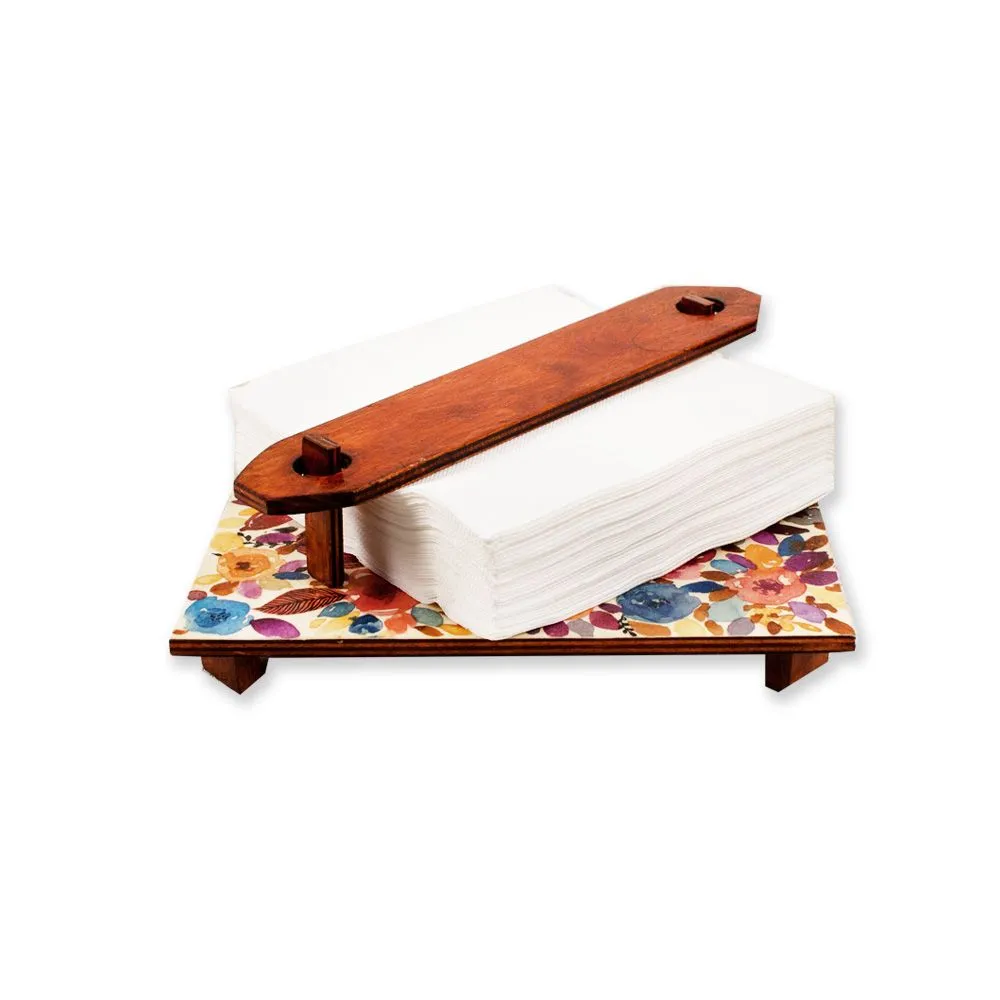 Autumn Flowers Tissue Holder