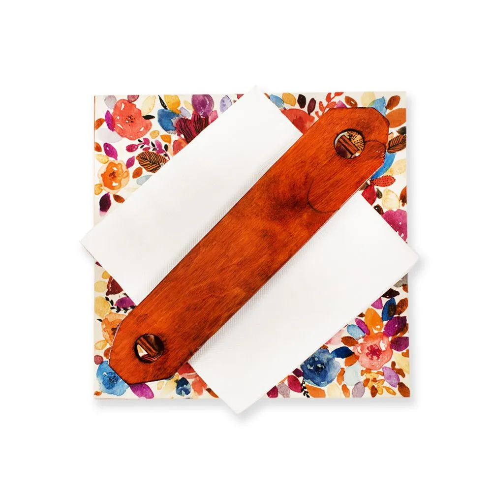 Autumn Flowers Tissue Holder