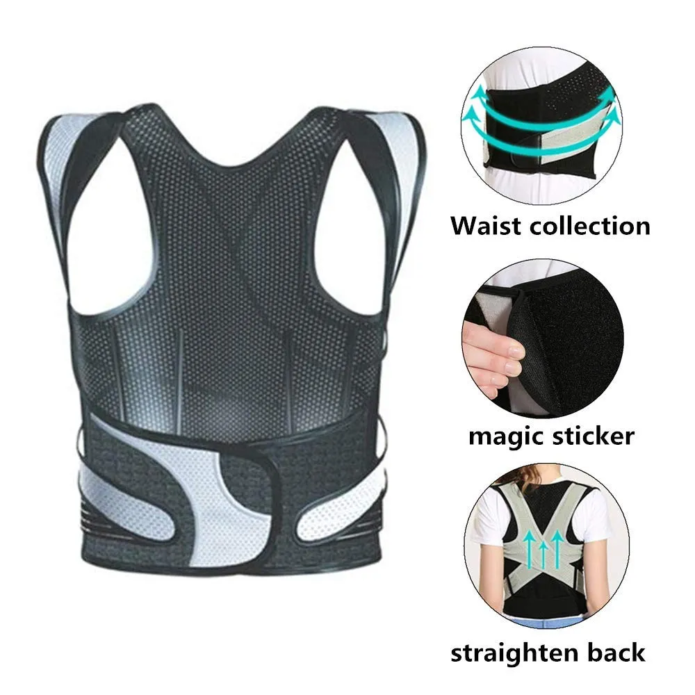 Back Corrector for Men Women Full Back Brace Spine Support Belt Adjustable Lumbar Support Straightener Humpback Correction