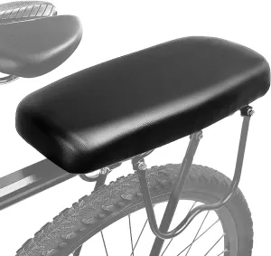 Back Seat Cycle MTB Mountain PU Leather Soft Comfortable Cushion Bike Rear Rack Seat Children Back Seat Pad