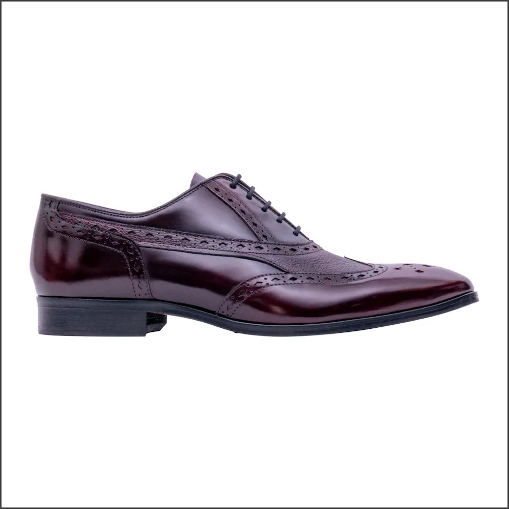 Barker Bampton - Burgundy Hi-Shine/Grain Oxford Brogue@