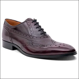 Barker Bampton - Burgundy Hi-Shine/Grain Oxford Brogue@