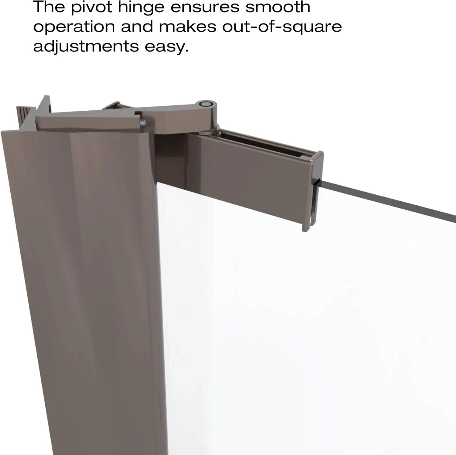 Basco ARMN00A2866CLOR Armon Single Swing Shower Door, Oil Rubbed Bronze, 28.125 in. width x 66 in. height