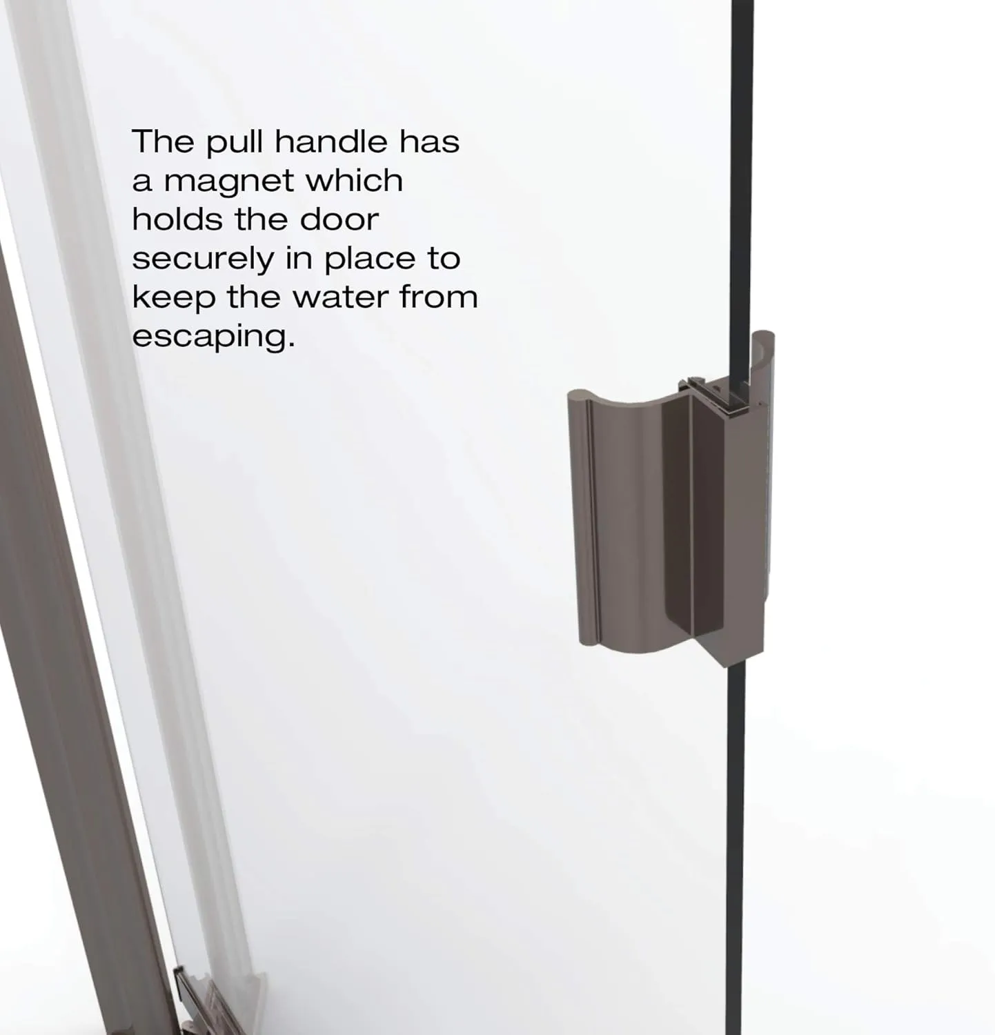 Basco ARMN00A2866CLOR Armon Single Swing Shower Door, Oil Rubbed Bronze, 28.125 in. width x 66 in. height