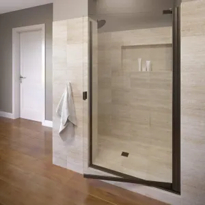 Basco ARMN00A2866CLOR Armon Single Swing Shower Door, Oil Rubbed Bronze, 28.125 in. width x 66 in. height