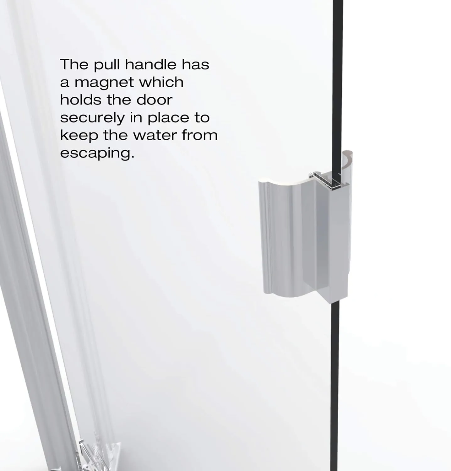Basco Armon 26.625 to 28.125 in. width, Semi-Frameless Pivot Shower Door, AquaglideXP Clear Glass, Silver Finish
