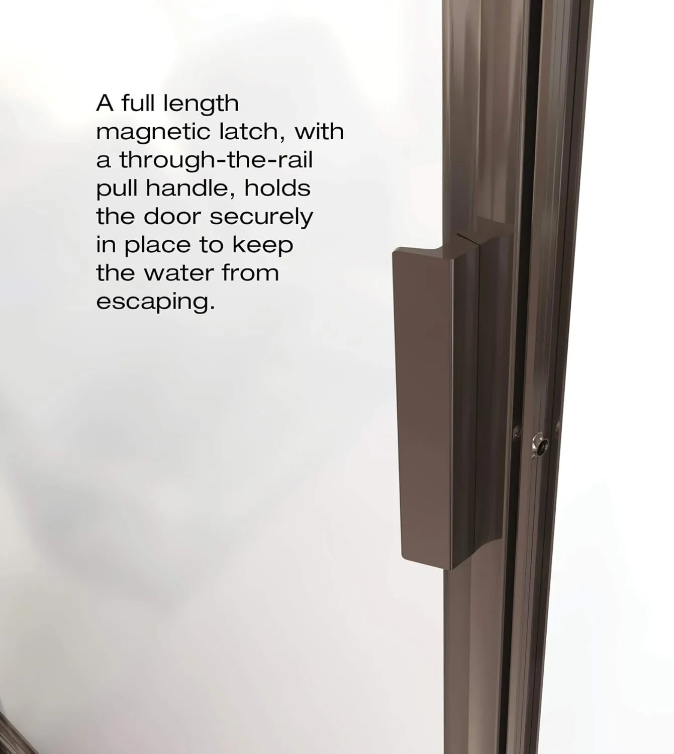Basco Deluxe 31.125- 32.875 in. Width, Glass Shower Door, Rain Glass, Oil Rubbed Bronze Finish