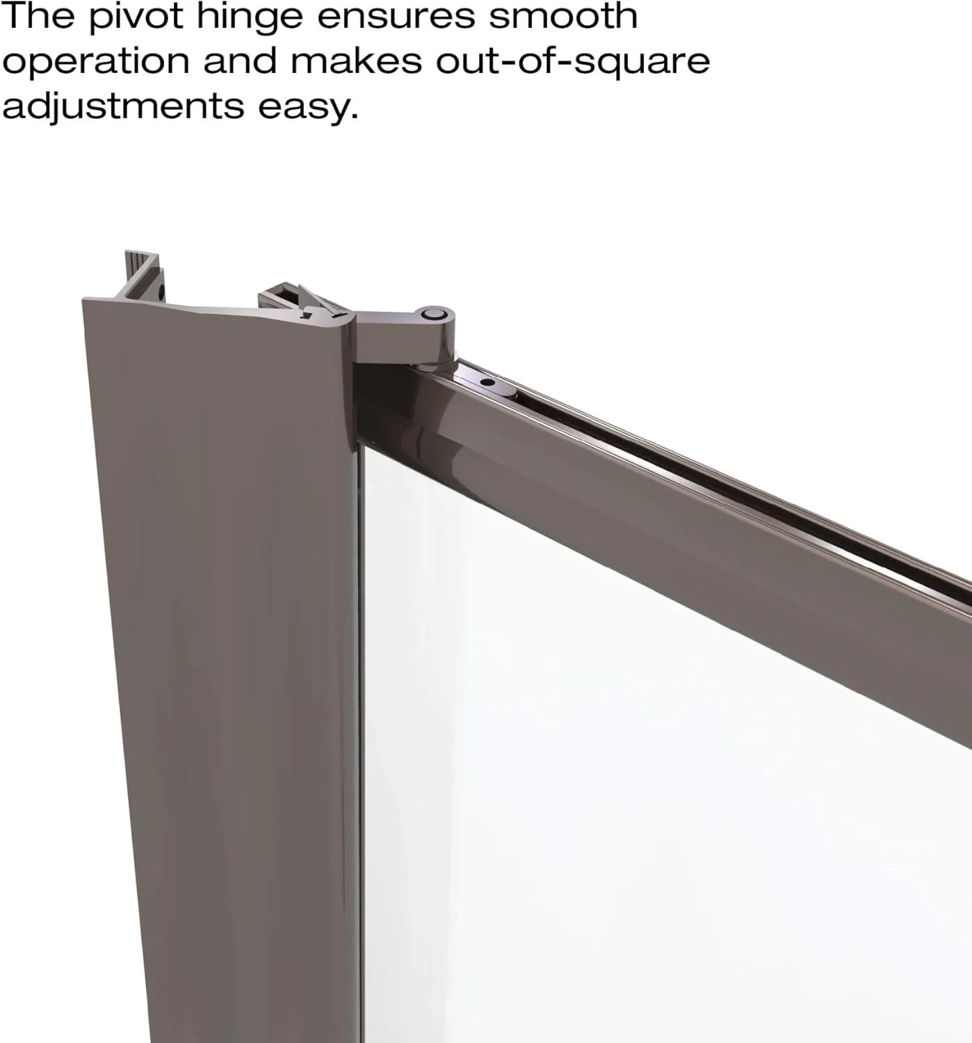 Basco Deluxe 31.125- 32.875 in. Width, Glass Shower Door, Rain Glass, Oil Rubbed Bronze Finish