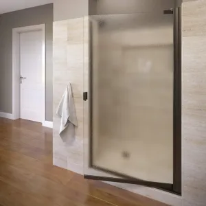 Basco Shower Door ARMN00A2866OBOR Armon Single Swing Shower Door, Oil Rubbed Bronze, 28.125 in. Width x 66 in. Height, 26.625-28.125 in. Wide x 66 in. high
