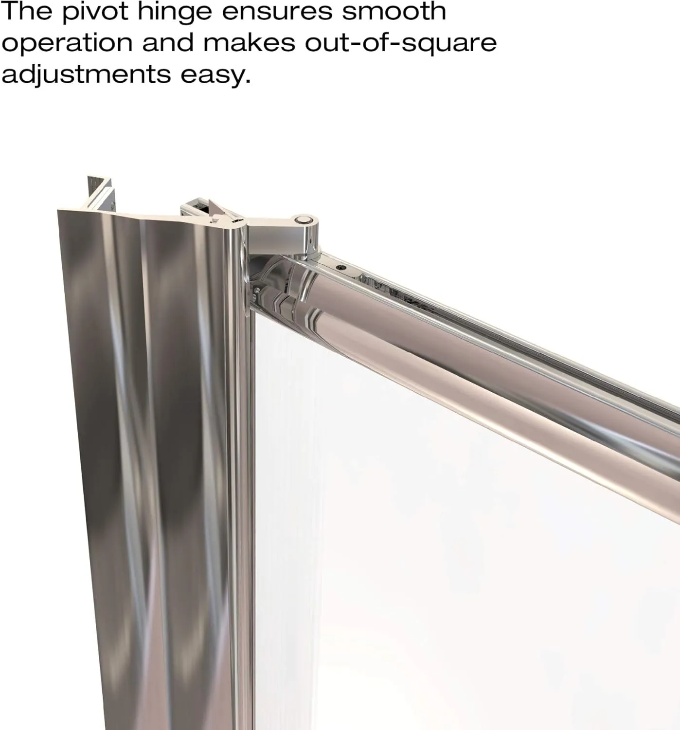 Basco Sopora 31.125- 32.875 in. Width, Pivot Shower Door, Clear Glass, Chrome Finish