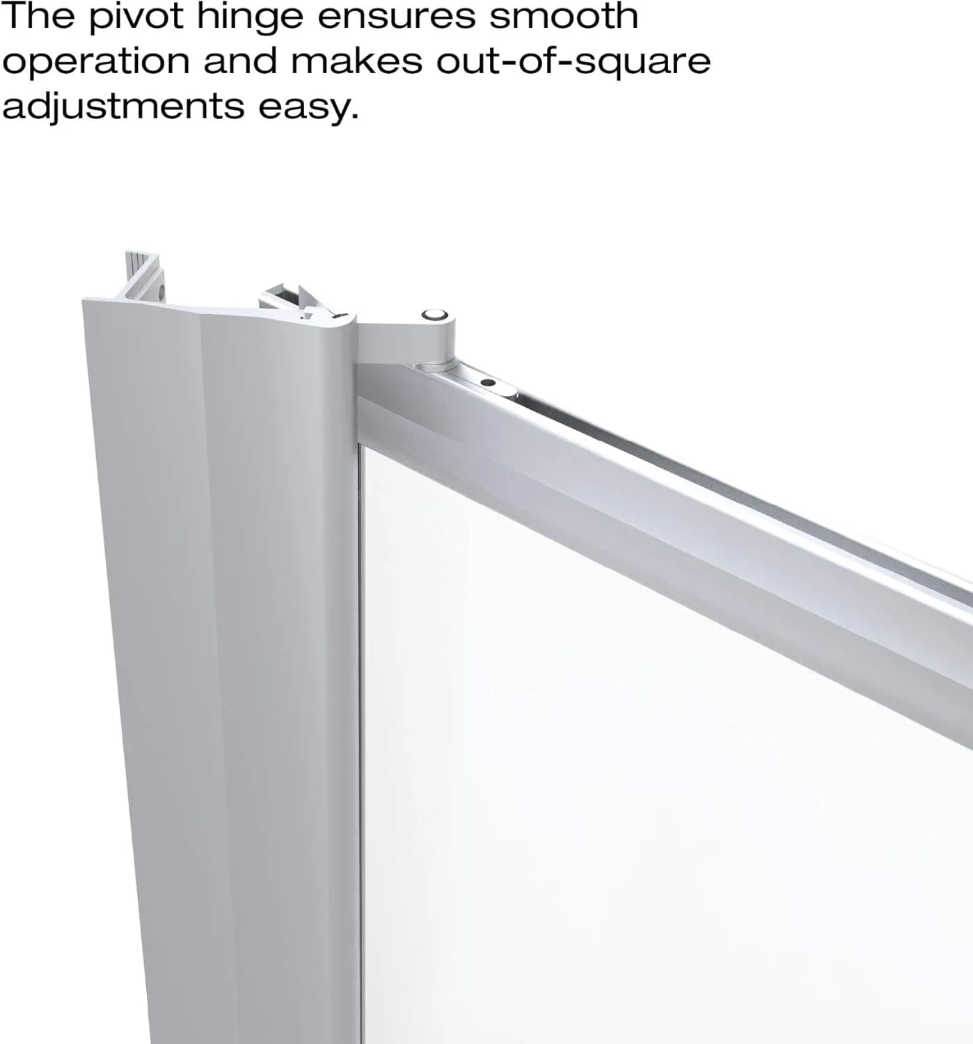 Basco Sopora 32.75- 34.5 in. Width, Pivot Shower Door, Obscure Glass, Brushed Nickel Finish