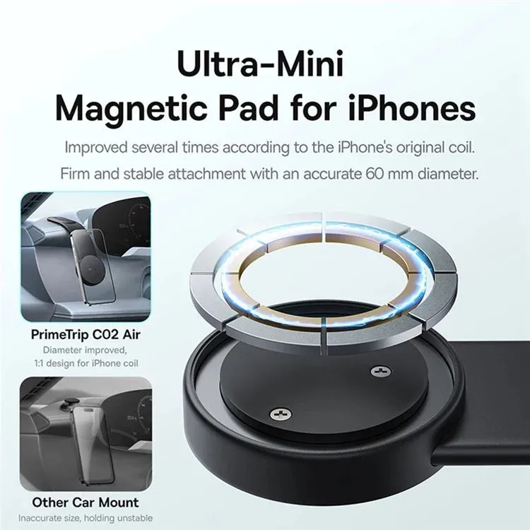 BASEUS Primetrip C02 Air Magnetic Car Mount Bendable Mobile Phone Holder Bracket, Adhesive Version