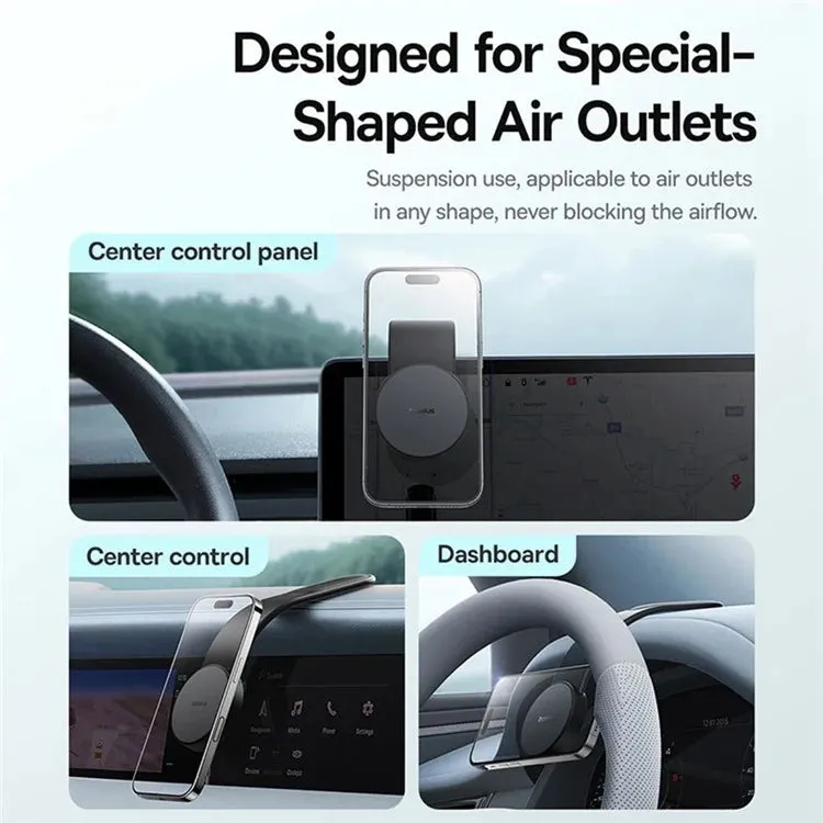 BASEUS Primetrip C02 Air Magnetic Car Mount Bendable Mobile Phone Holder Bracket, Adhesive Version