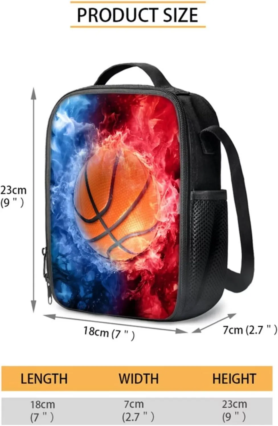 Basketball Backpack for Kids Boys Preschool Elementary School Bookbag Print Cool Children Kids School Bag with Small Lunch Box Pencil Bag 3 Pcs Child Student Backpack Set