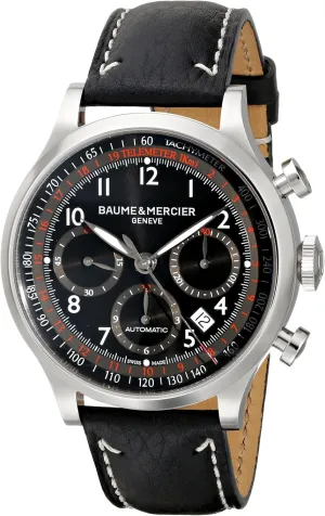 Baume & Mercier Men's 10001 Capeland Black Chronograph Dial Watch