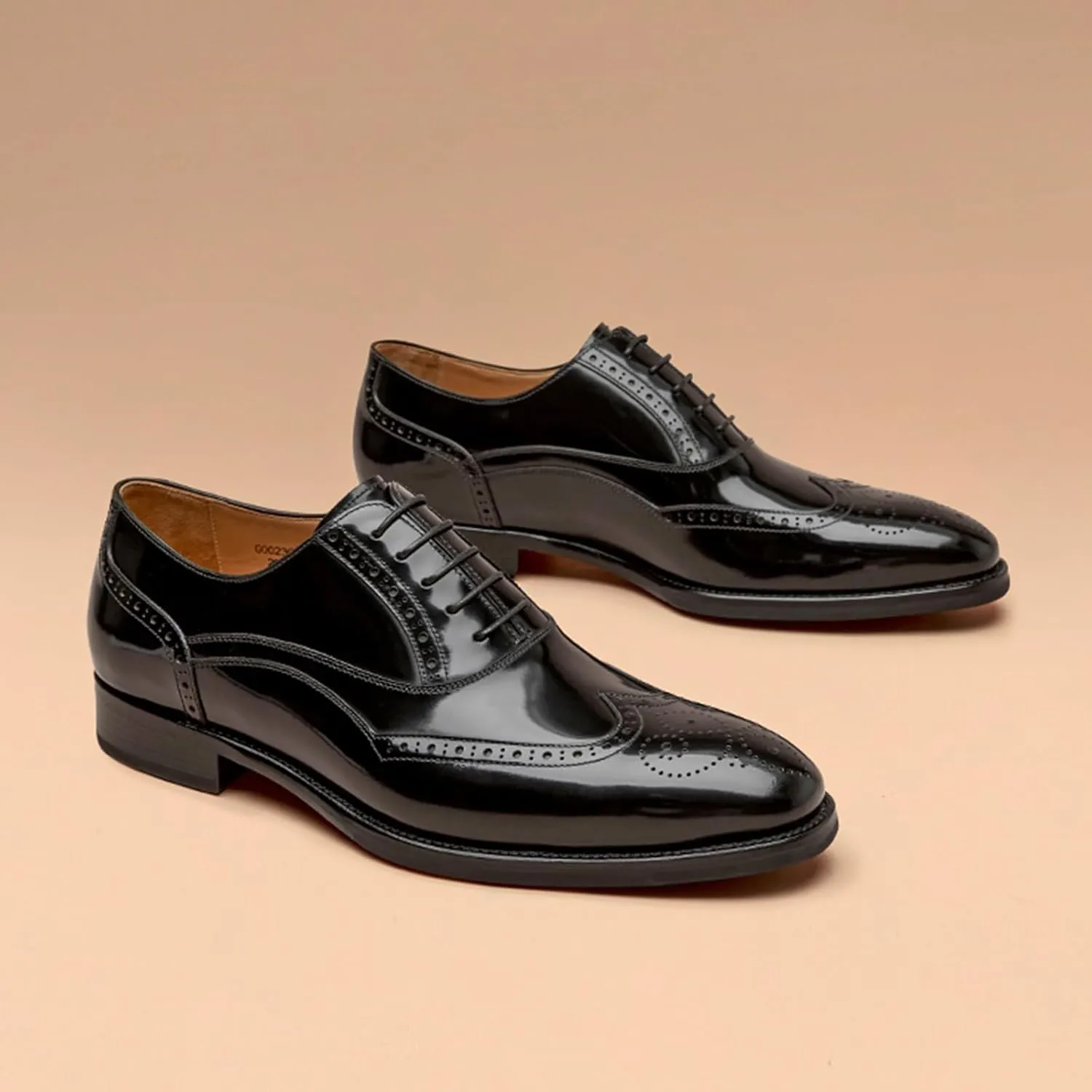 BEAU TODAY Oxfords Dress Shoes for Men Genuine Leather Brogue Oxford Shoes Lace Up Wedding Dress Shoes Mens Formal Business Mens Wingtip Shoes