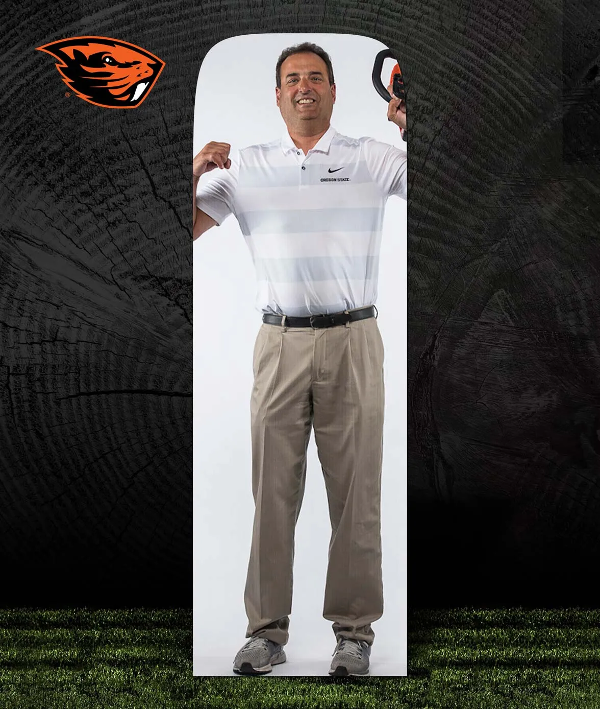 Beavers Football Standing FanCutout