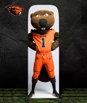 Beavers Football Standing FanCutout