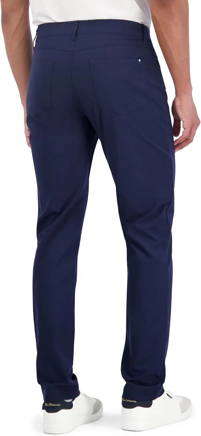 Ben Sherman Men's Performance Golf Four-Way Stretch, Quick-Dry, Wrinkle-Resistant Casual Pants, Grip Waistband