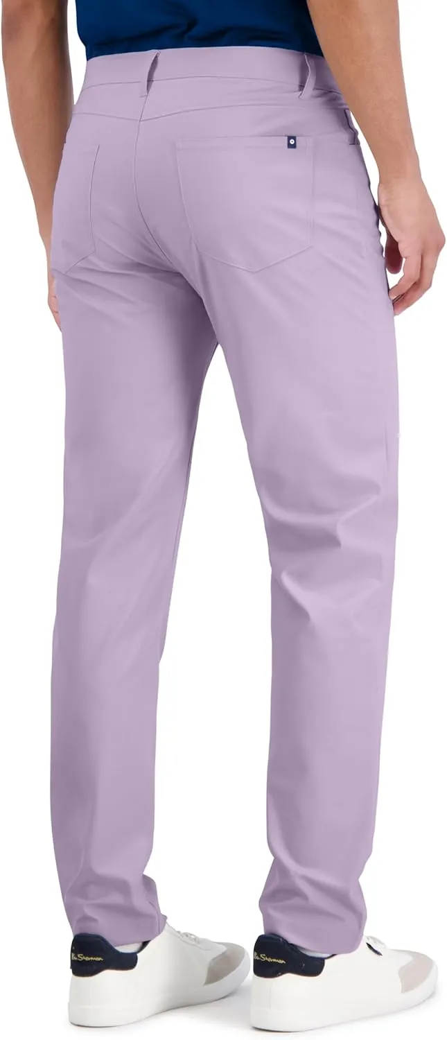 Ben Sherman Men's Performance Golf Four-Way Stretch, Quick-Dry, Wrinkle-Resistant Casual Pants, Grip Waistband