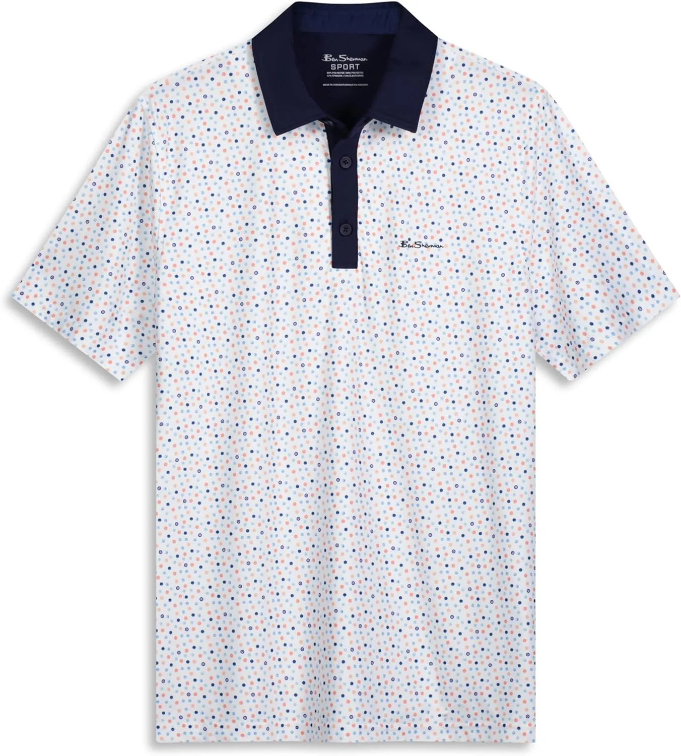 Ben Sherman Men's Performance Luxury Golf Polo Shirt– Stretch & Buttery Soft Fabric, Athletic Fit