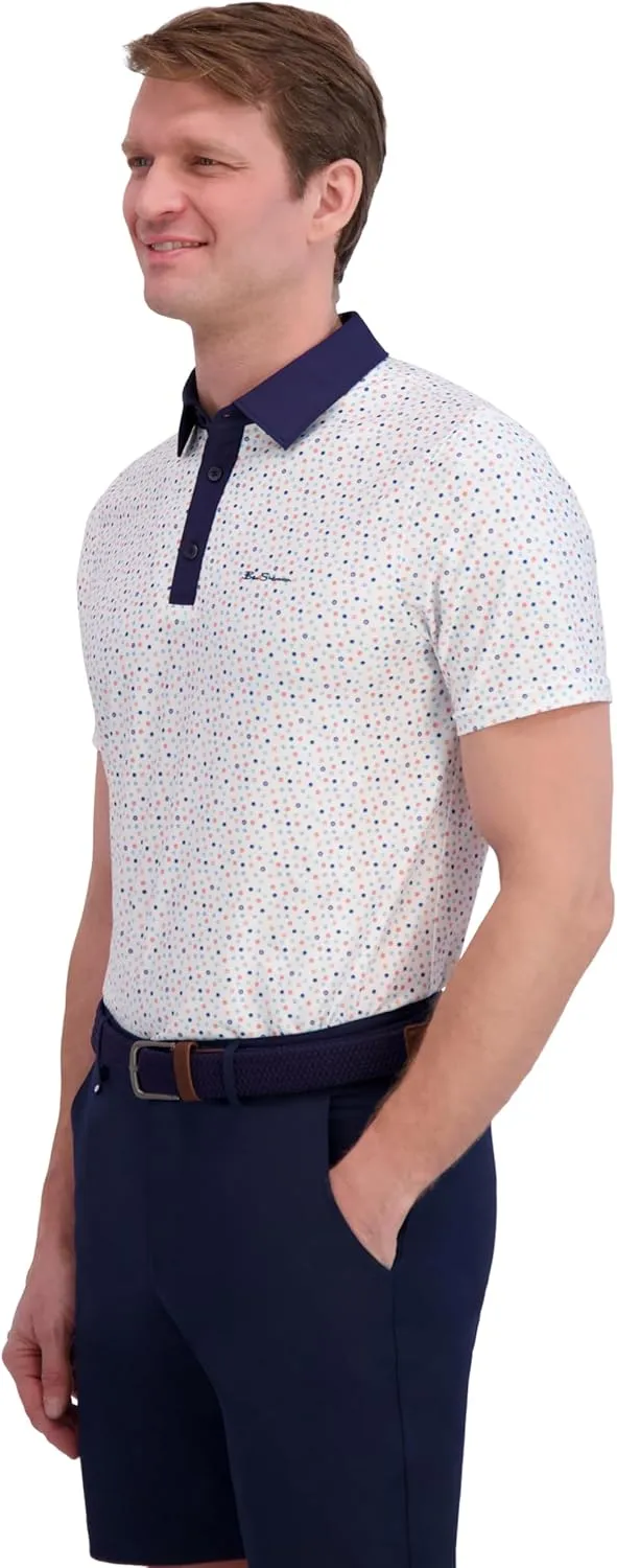 Ben Sherman Men's Performance Luxury Golf Polo Shirt– Stretch & Buttery Soft Fabric, Athletic Fit