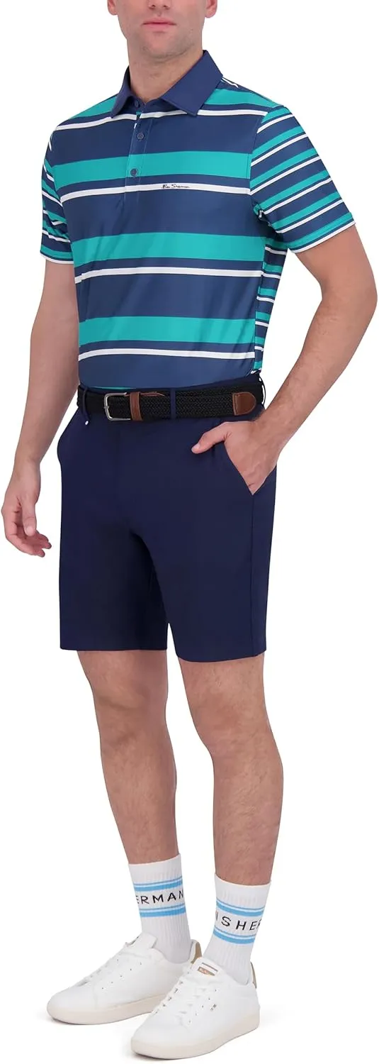 Ben Sherman Men's Performance Luxury Golf Polo Shirt