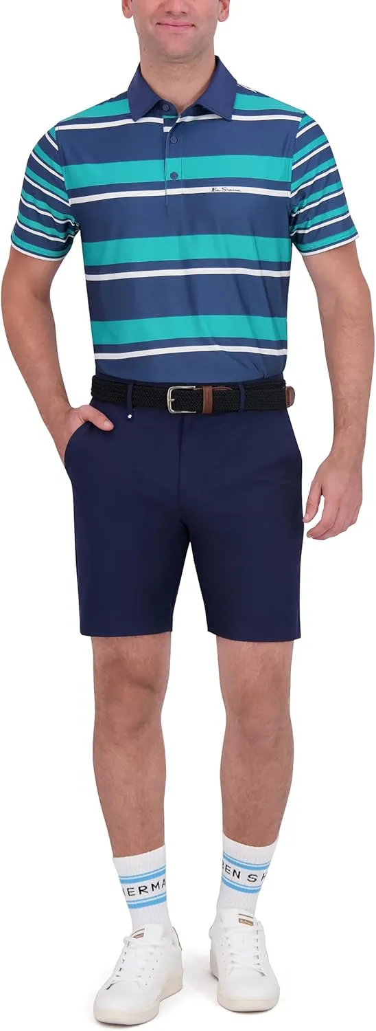 Ben Sherman Men's Performance Luxury Golf Polo Shirt