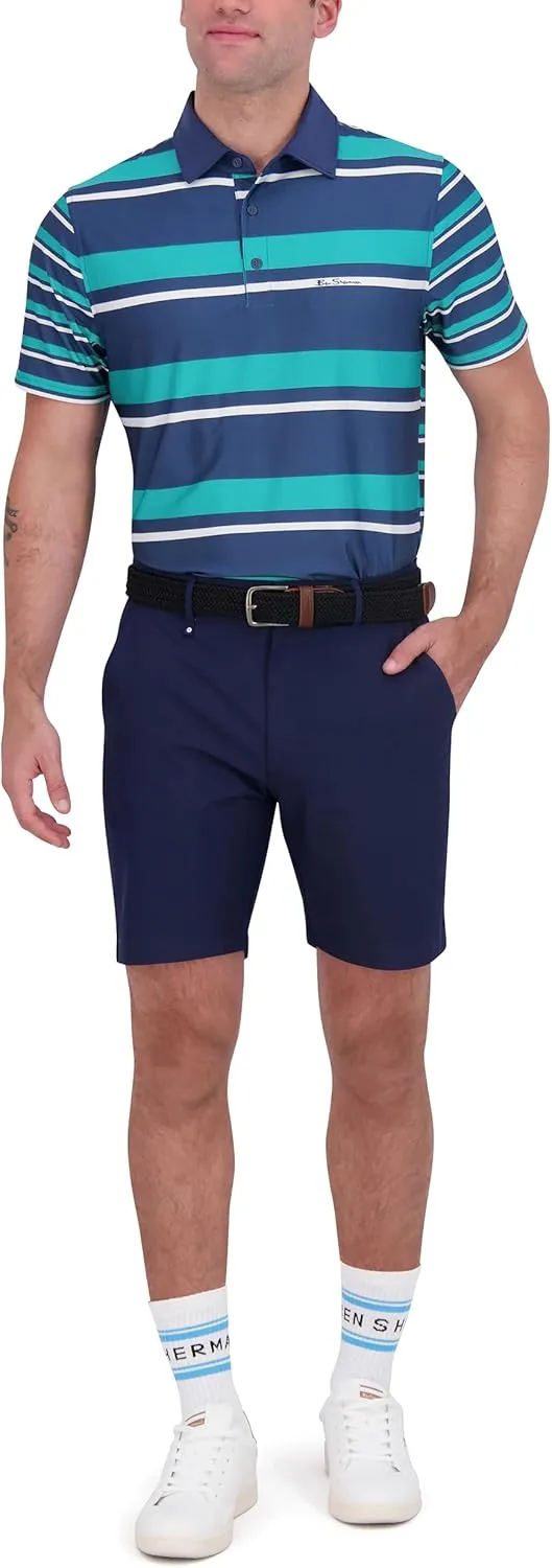 Ben Sherman Men's Performance Luxury Golf Polo Shirt