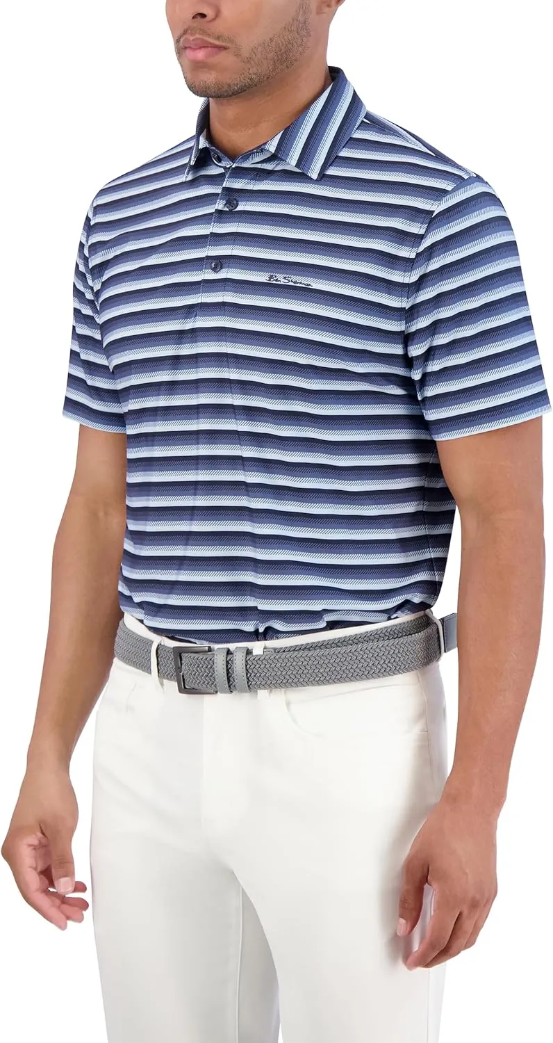 Ben Sherman Men's Performance Luxury Golf Polo Shirt