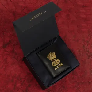 Bespoke "JUDGE" Initial Bi-Fold Leather Card Holder by Brune & Bareskin
