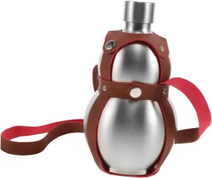 BESPORTBLE Gourd Water Bottle with Strap Durable Stainless Steel Flask for Outdoor Activities Versatile Drink Holder for Water and Spirits for Hiking and Camping
