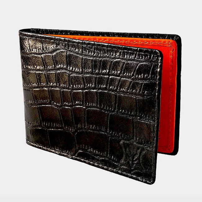 Bi Fold card holder croc pattern with 13 c/c