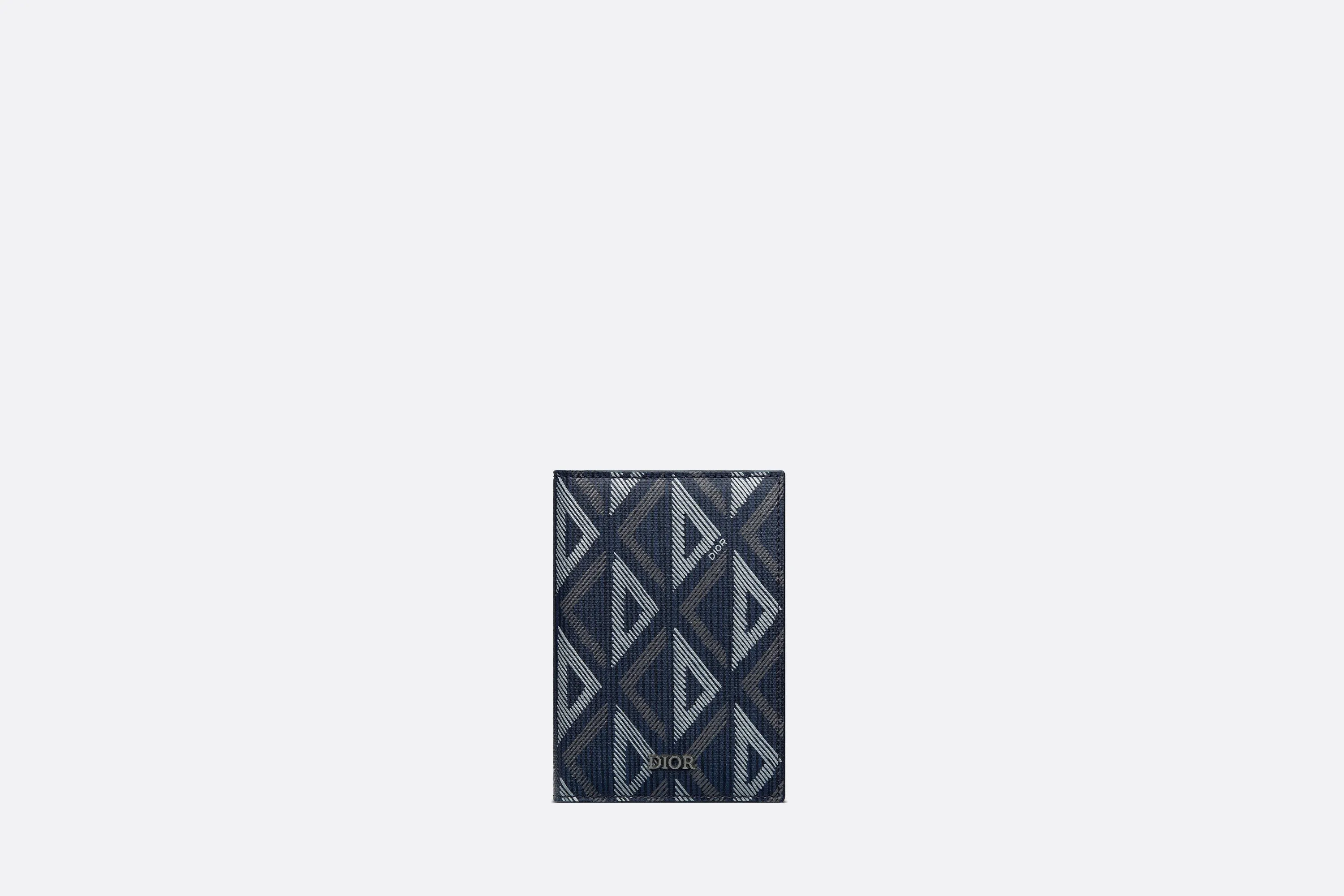 Bi-Fold Card Holder • Navy Blue CD Diamond Canvas