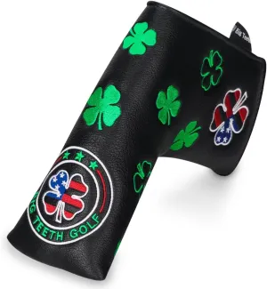 BIG TEETH Golf Blade Putter Cover Headcover Club Protector Magnetic Bar Closure Lucky Putter Cover for Scotty Cameron Taylormade Odyssey