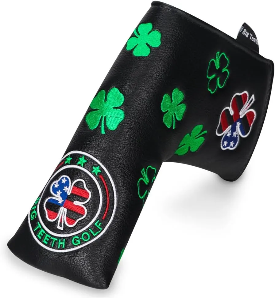 BIG TEETH Golf Blade Putter Cover Headcover Club Protector Magnetic Bar Closure Lucky Putter Cover for Scotty Cameron Taylormade Odyssey