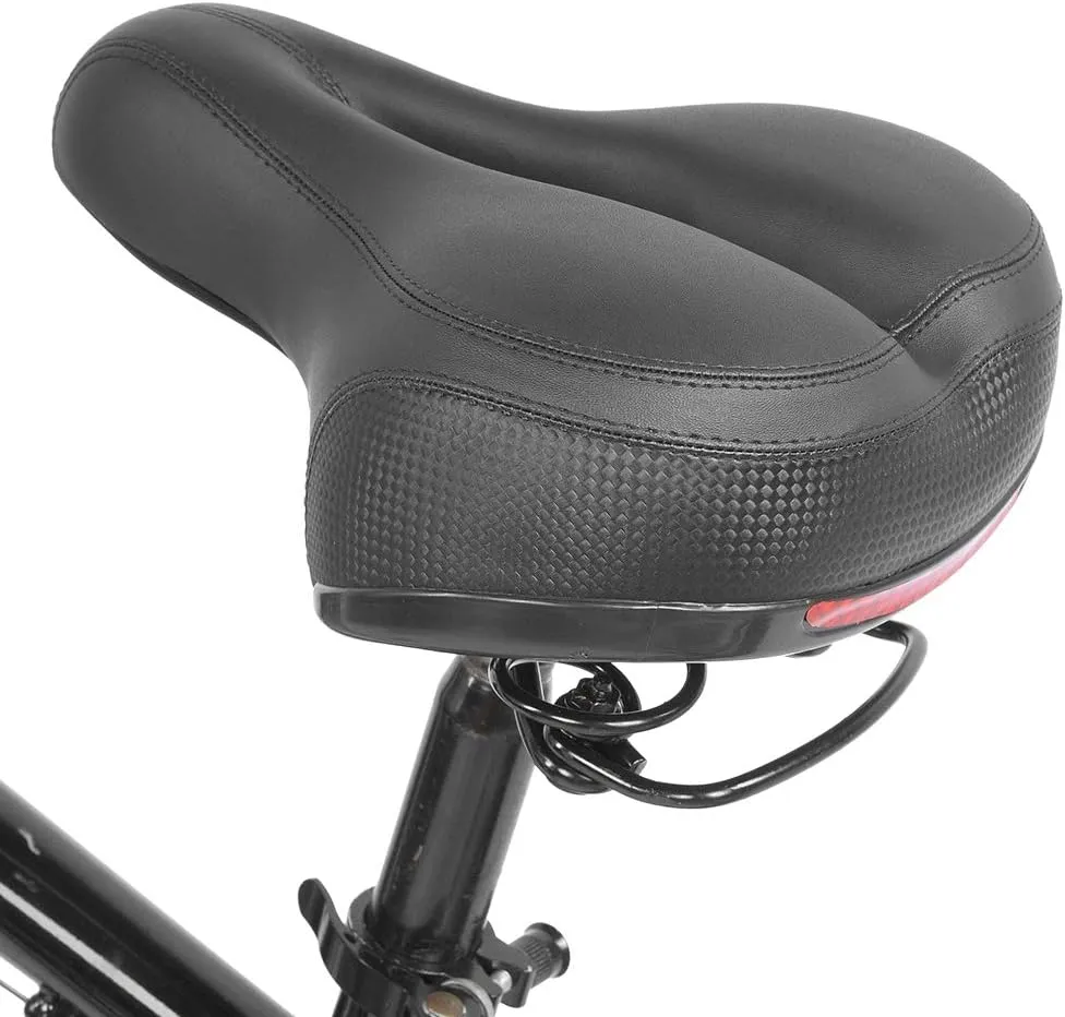 Bike Seat Bicycle Saddle Double Layer Design Soft Shock Mountain Bike Seat with Reflective Strip Bicycle Seat Universal Fit Bicycle Seat for Women Men