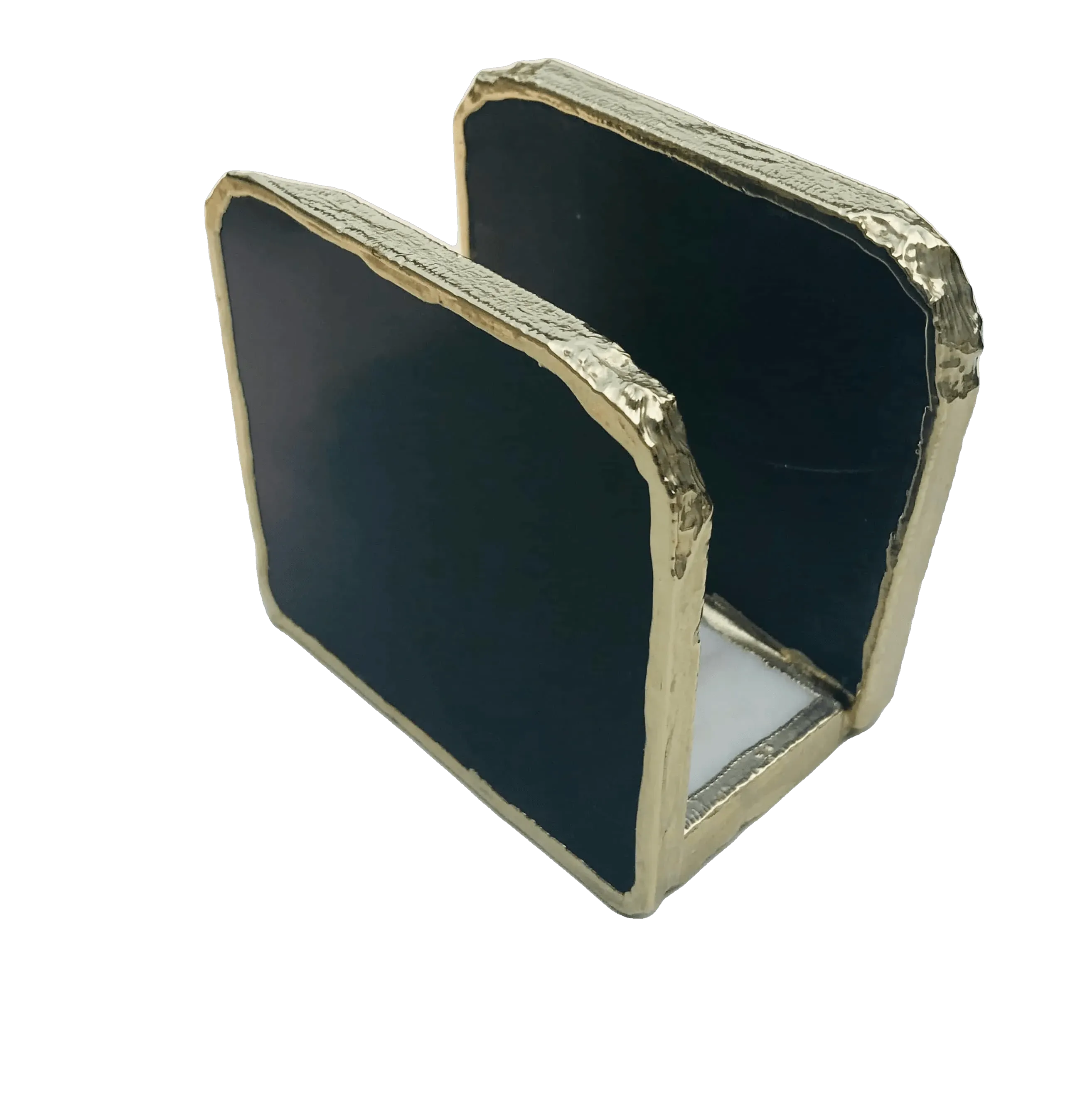 Black Agate Stone Napkin Holder