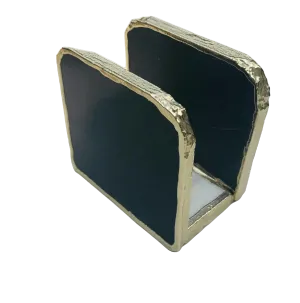 Black Agate Stone Napkin Holder